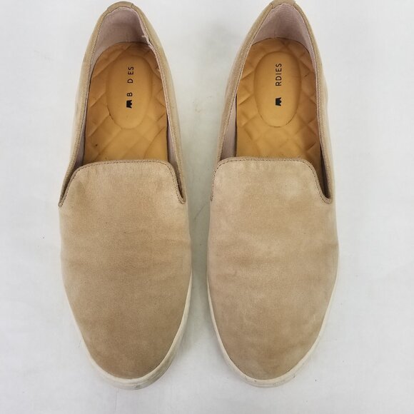 Birdies Swift Loafers Women's 8 Tan Shell Suede Leather Slip On Comfort Shoes - Picture 3 of 11